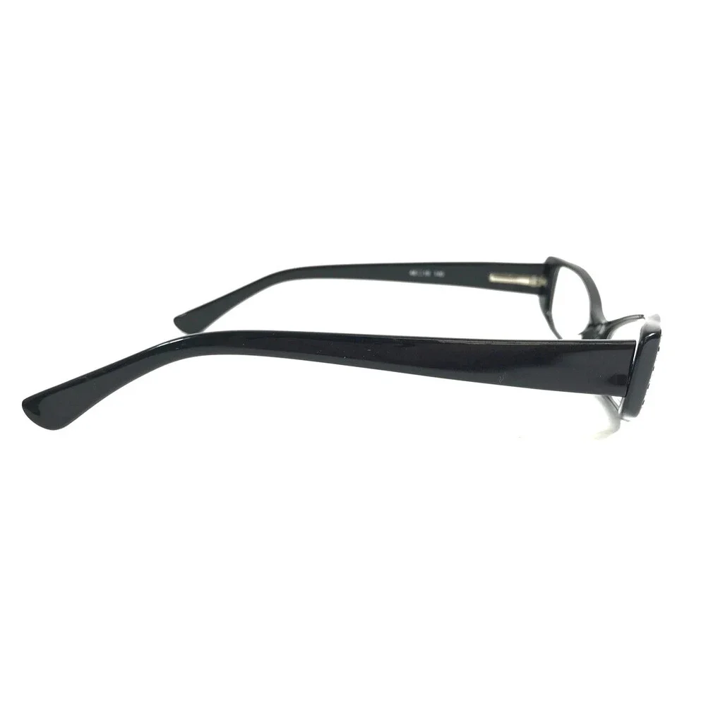 See Eyeglasses Frames 1013 Polished Black Cat Eye Crystals Rhinestones 48-19-140